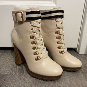 Platform Buckle Combat Boots